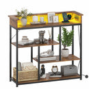 Advwin Narrow Console Table with and Charging Station