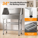 Advwin 34" Stainless Steel Dog Grooming Bath Tub