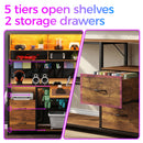 Advwin L Shaped Gaming Desk with LED Lights 130cm