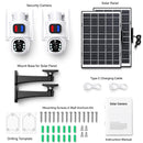 Advwin 2-Pack 2K Solar Security Camera w/ WiFi & Night Vision