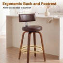 Advwin Set of 2 Bar Stools with Backrest 360° Swivel