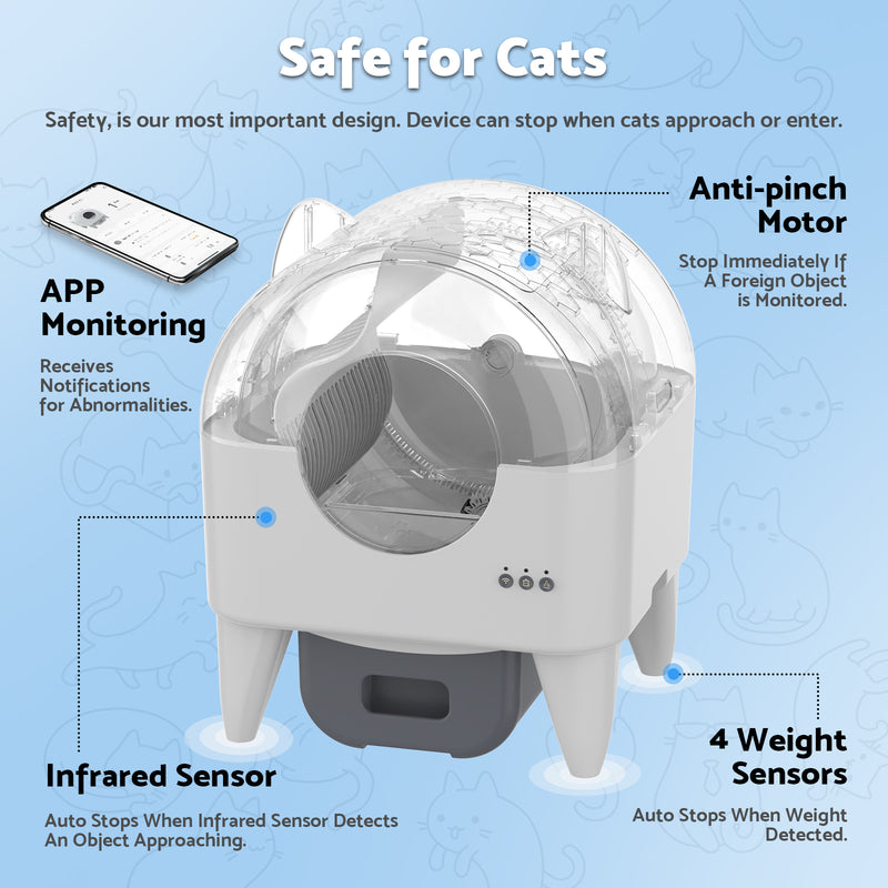 Advwin 90L Automatic Cat Litter Box Self Cleaning