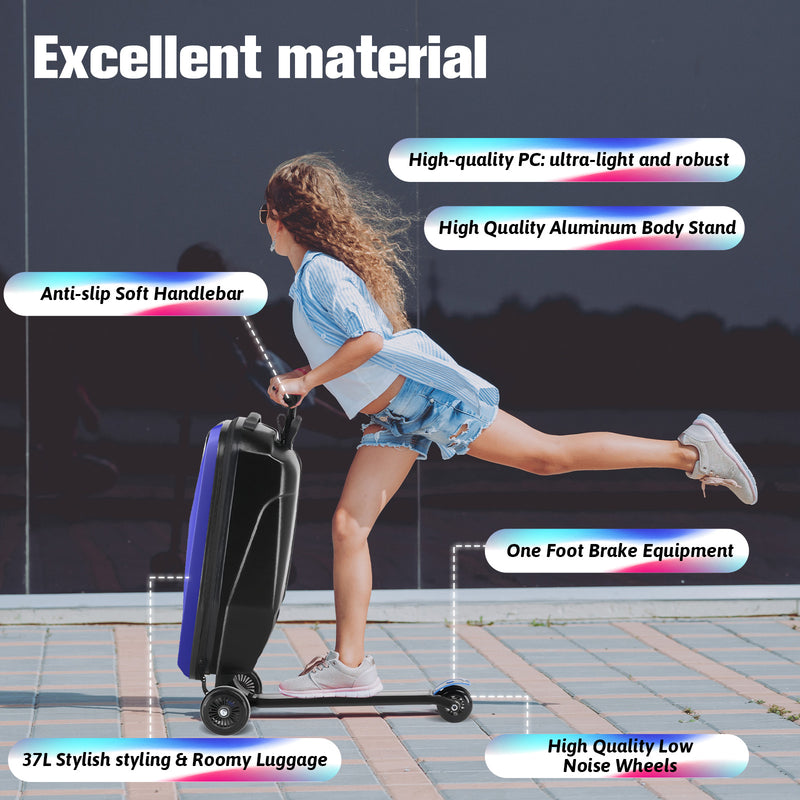 Advwin 2-in-1 Foldable Scooter Suitcase for Kids
