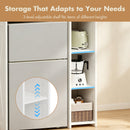 Advwin Bakers Rack w/ Mini Fridge Space & Power Outlets