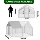 Advwin Large Metal Chicken Coop w/ Waterproof Cover