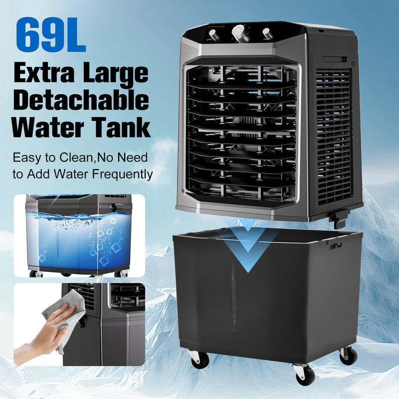 Advwin Evaporative Air Cooler Fan with 69L Water Tank