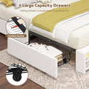 Advwin Princess Bed Frame w/ Charging Station & 4 Drawers