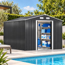 Advwin 8 x 10 FT Galvanised Steel Garden Shed