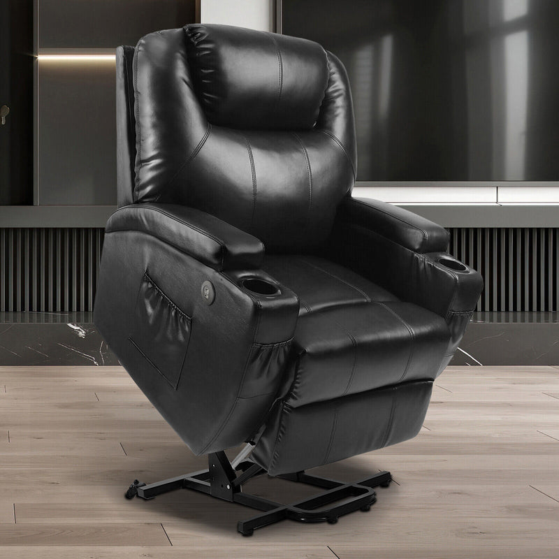 Advwin Electric Lift Recliner Chair PU Leather Lounge Sofa