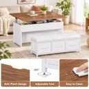 Advwin 95cm Lift Top Coffee Table with Storage Bench