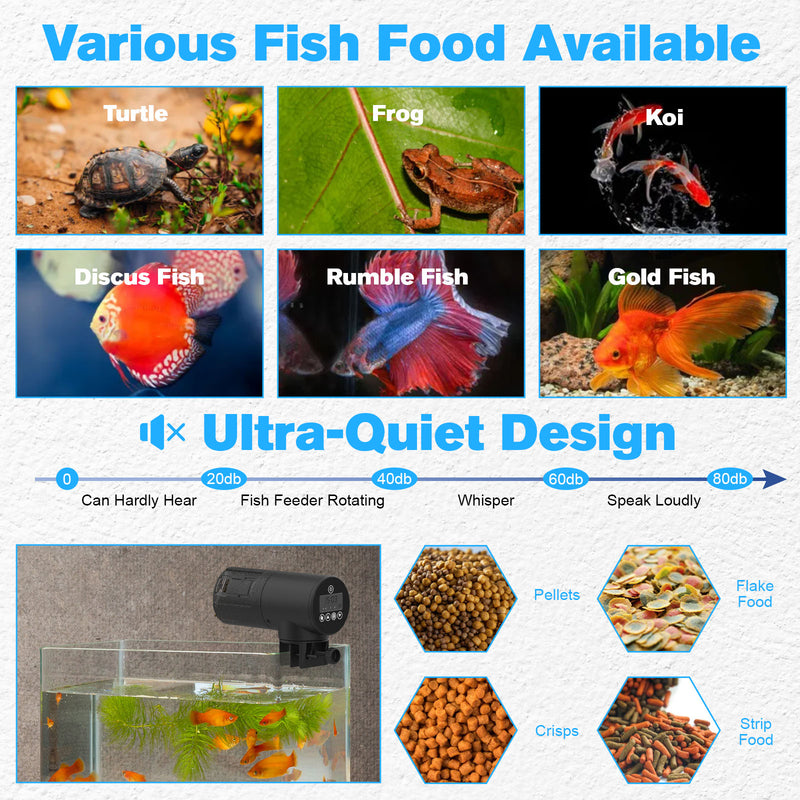 Advwin Automatic Fish Feeder Timer USB Rechargeable