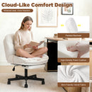 Advwin Armless Office Chair with Footstool & Rocking