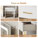 Advwin Dressing Table with LED Mirror & RGB Cabinet White