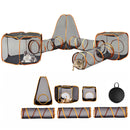 Advwin 6-in-1 Outdoor Cat Enclosure with Playhouse & Tents