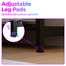 Advwin U Shaped Gaming Desk with LED Lights 164cm