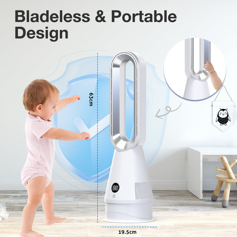 Advwin Electric Bladeless Tower Fan with Remote Control