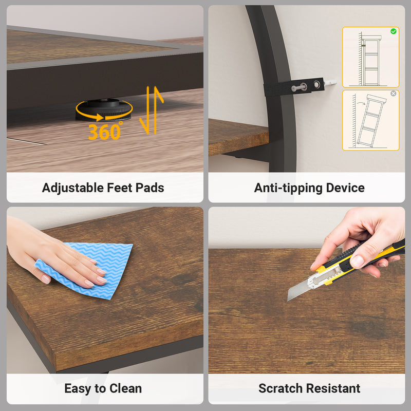 Advwin 103cm Entryway Console Table with Storage Shelf