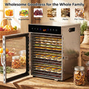 Advwin 18 Trays Fruit & Meat Dehydrator Stainless Steel