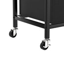 Advwin 3 Section Rolling Laundry Basket with Hanging Rack