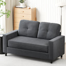 Advwin 2-Seater Sofa 132cm Loveseat Sofa Dark Grey