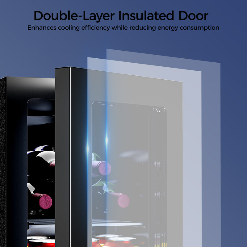 Advwin 20L Mini Bar Fridge with Adjustable Temperature