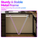 Advwin L Shaped Gaming Desk with LED Lights 148cm