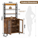 Advwin LED Wine Bar Cabinet w/ Charging Station