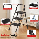 Advwin 3-Step Folding Ladder with Wide Anti-Slip Steps