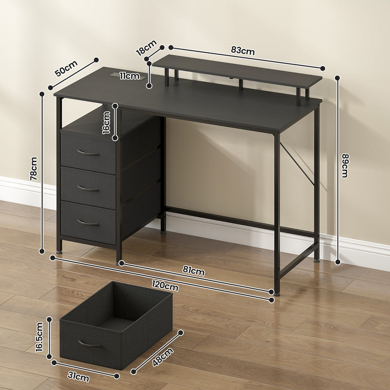 Advwin 120cm Reversible Gaming Desk for Home Office