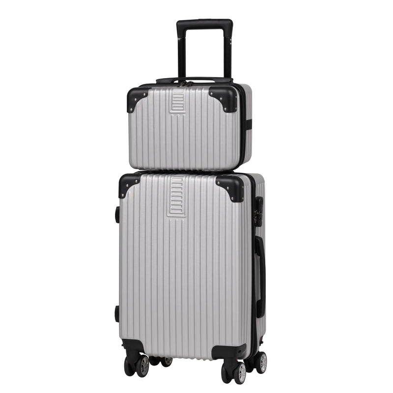 Advwin 20"+14" Hardshell Luggage Set with Silent Wheels