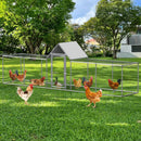 Advwin Metal Chicken Coop Walk-in Poultry Cage 5x1x1.5m