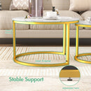 Advwin Coffee Table Set of 2 Round Nesting Table
