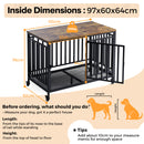Advwin Heavy Duty Dog Kennel 101cm w/ Wheels Wooden Cage