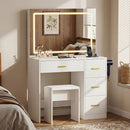 Advwin Dressing Table with Large LED Mirror