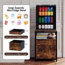 Advwin Mini Fridge Stand with 2 Drawers and Open Shelf