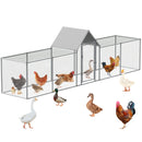 Advwin Metal Chicken Coop Walk-in Poultry Cage 5x1x1.5m