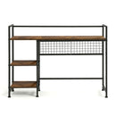 Advwin 3-Tier Desktop Organizer with Hooks Rustic Brown