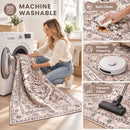 Advwin Large Vintage Thick Floor Rug Brown