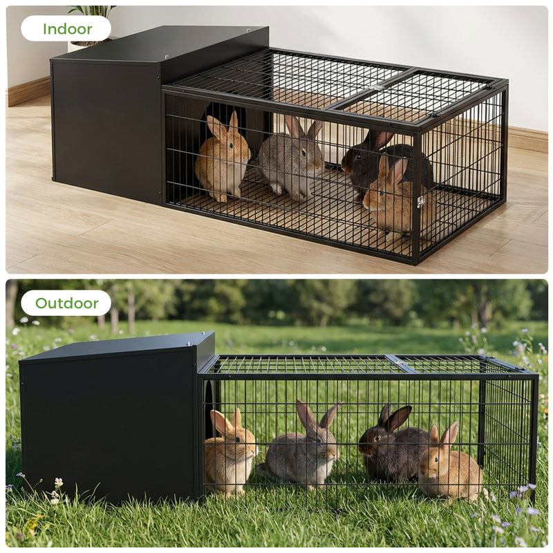 Advwin Metal Waterproof Rabbit/Bunny Cage 120x51x40cm