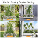 Advwin Planter Box Privacy Screen with Trellis & Wheels