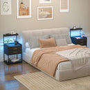 Advwin Bedside Table with Charging Station LED Lights (Pre-Order)