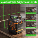 Advwin 12 Line Green Laser Level 360° Self-Leveling