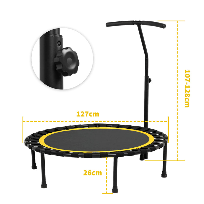 Advwin 50" Mini Trampoline w/Adjustable Handle