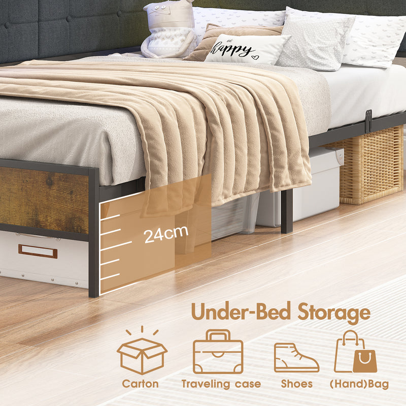 Advwin King Single Corner Bed Frame