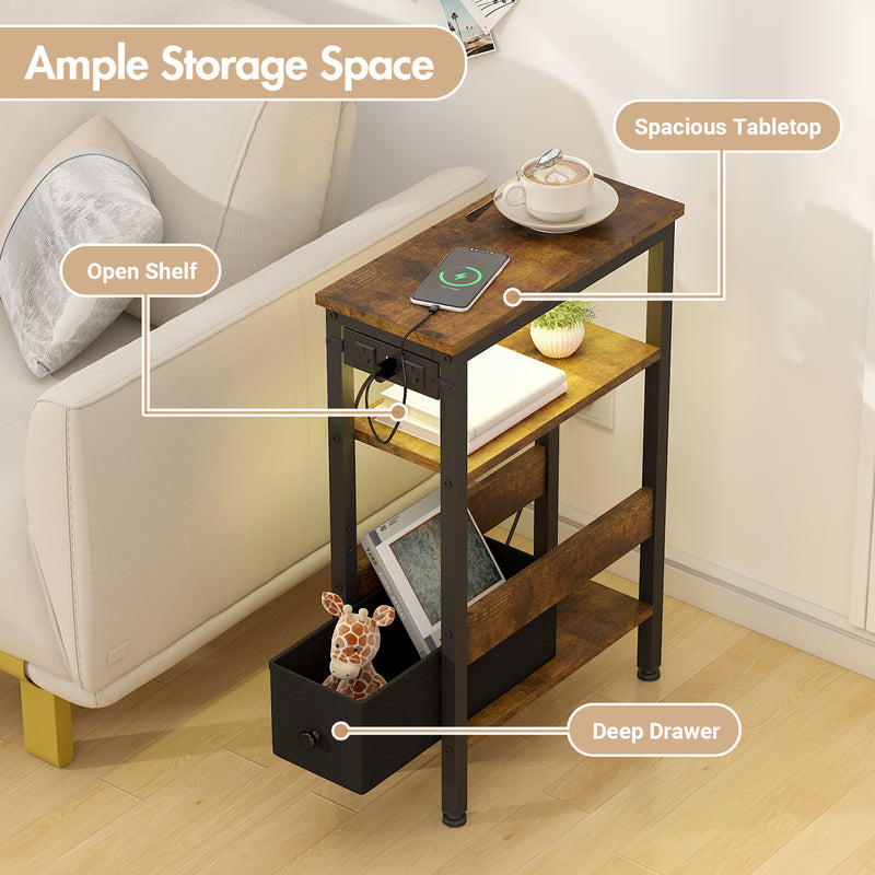 Advwin LED Bedside Table w/ AC Outlets and USB Ports (Pre-Order)