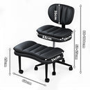Advwin Cross-Legged Office Chair PU Leather