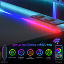 Advwin Gaming Desk Built-in LED Lights & Power Outlets