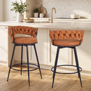 Advwin Set of 2 360° Swivel Bar Stools with Backrest