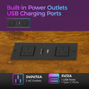 Advwin L Shaped Gaming Desk with LED Lights 130cm