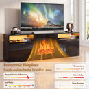 Advwin 160cm Fireplace TV Stand with 45cm Electric Fireplace